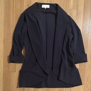 Chic Navy Open Front Blazer